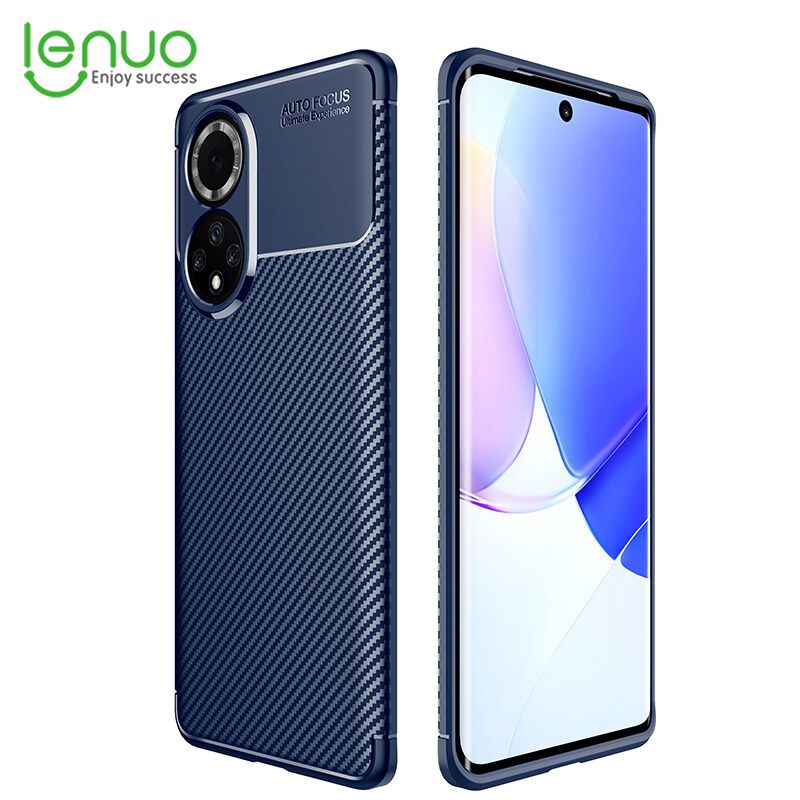 Lenuo for Huawei nova 9 Case Silicone Matte Carbon Fiber Back Cover