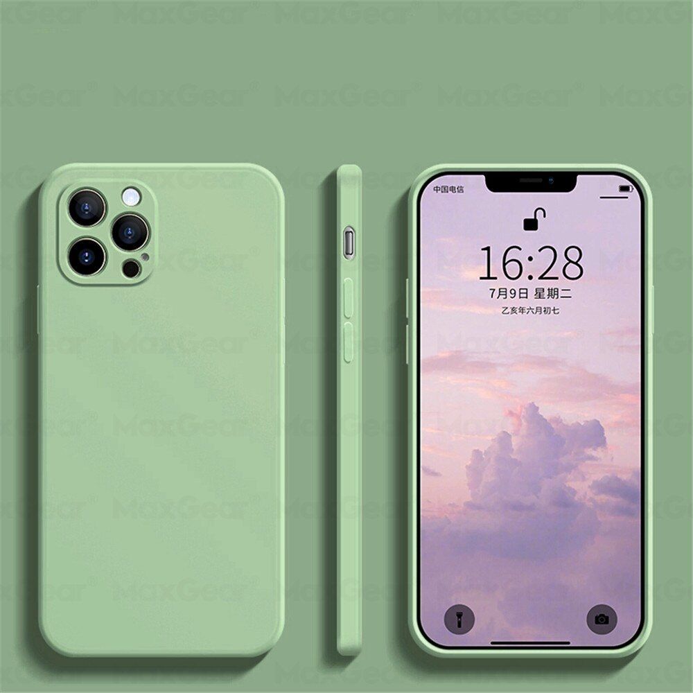 For iPhone 12 Case Luxury Liquid Silicone Soft Cover For iPhone 11 12 Pro XS Max XR X 6 7 8 Plus SE Color Full Protection Fundas
