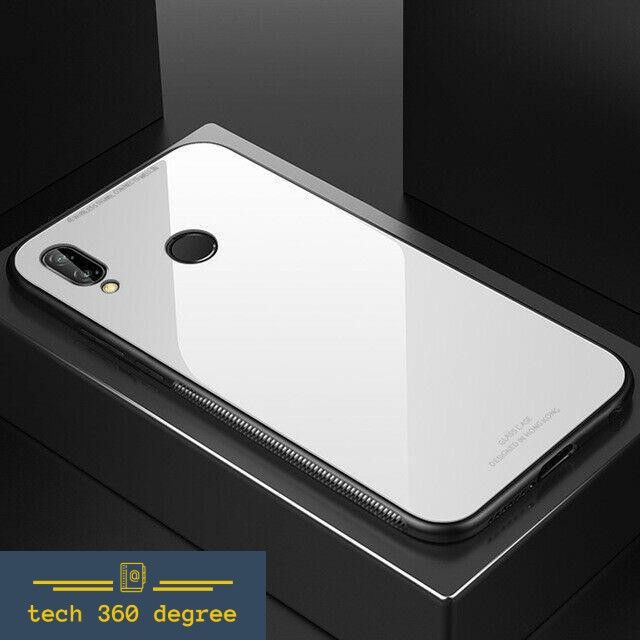 For Xiaomi Redmi Note 7 / Redmi Note 7 Pro Black Back Cover Glass Case - White