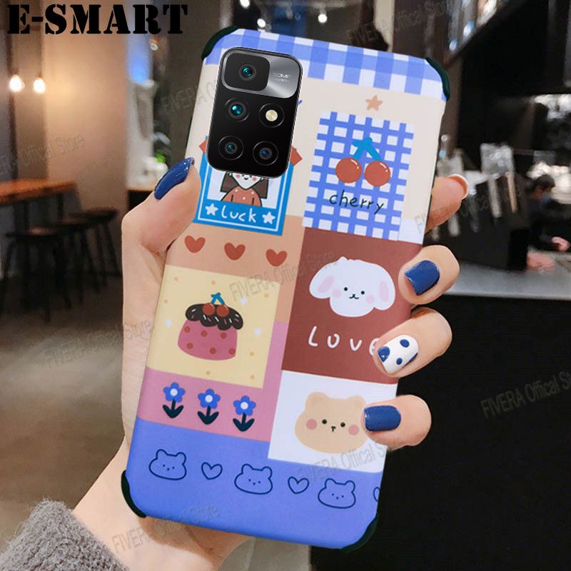 For Xiaomi 11i HyperCharge Case Cute Cartoon Lattice boys and girls Matte Couple Cover Silicone Hard Shockproof Xiaomi 11i HyperCharge Back Cover
