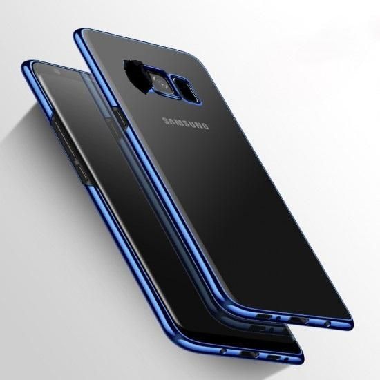 Tpu Back Cover for Samsung J6 Plus - Transparent and Blue