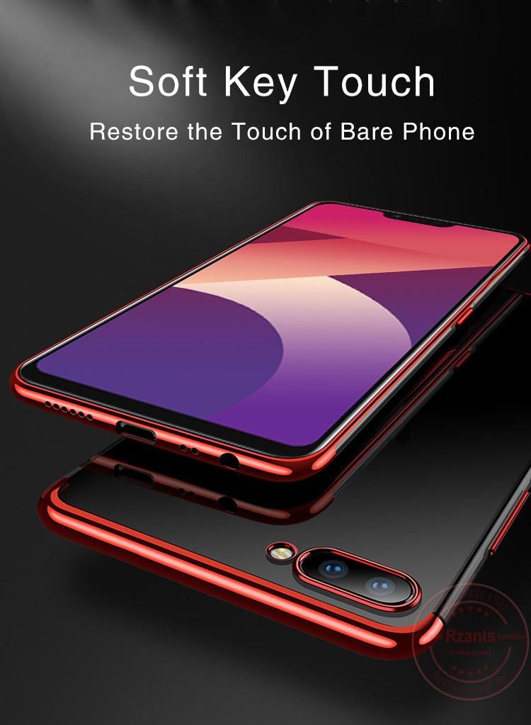 +++Oppo A3s ELECTROPLATING SILICONE TRANSPARENT GLITTER CASE