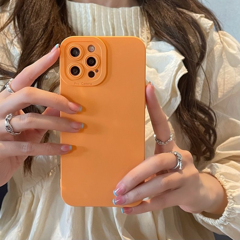 Luxury Soft Matte Phone Case For iphone 11 12 13 Pro Max XS X XR 7 8 Plus SE 2020 Candy Shockproof Bumper Back Cover