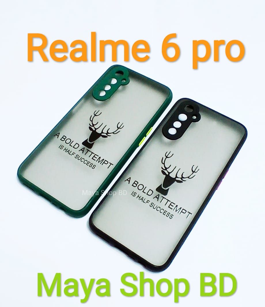 Realme 6 Pro Luxurious Translucent Smoky Deer Matte Shockproof Armour Case