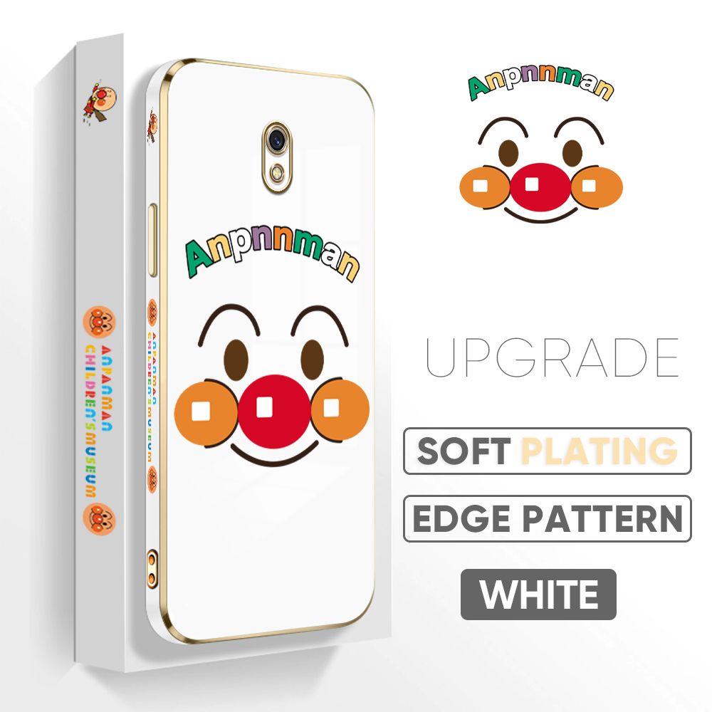 TA for Redmi 8A Back Cover + Free Lanyard Bread Superman Luxury 6D Plating Case Side Pattern Soft Silicone Square Phone Cases