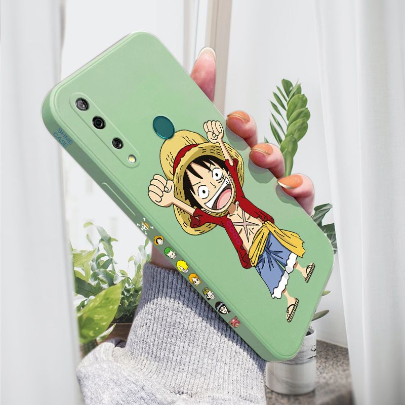 AMORVOR for Huawei Y9 Prime 2019 Back Cover Anime One-Piece Luffy Side design Soft Case Liquid Silicone Phone Cases