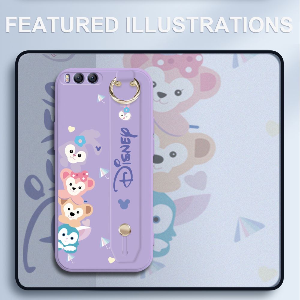 UCUC for Xiaomi Mi 6 Wrist Strap Case Creative Cartoon Cute Bunny Cover Ultra Thin Anti Fall Liquid Silicone Phone Case