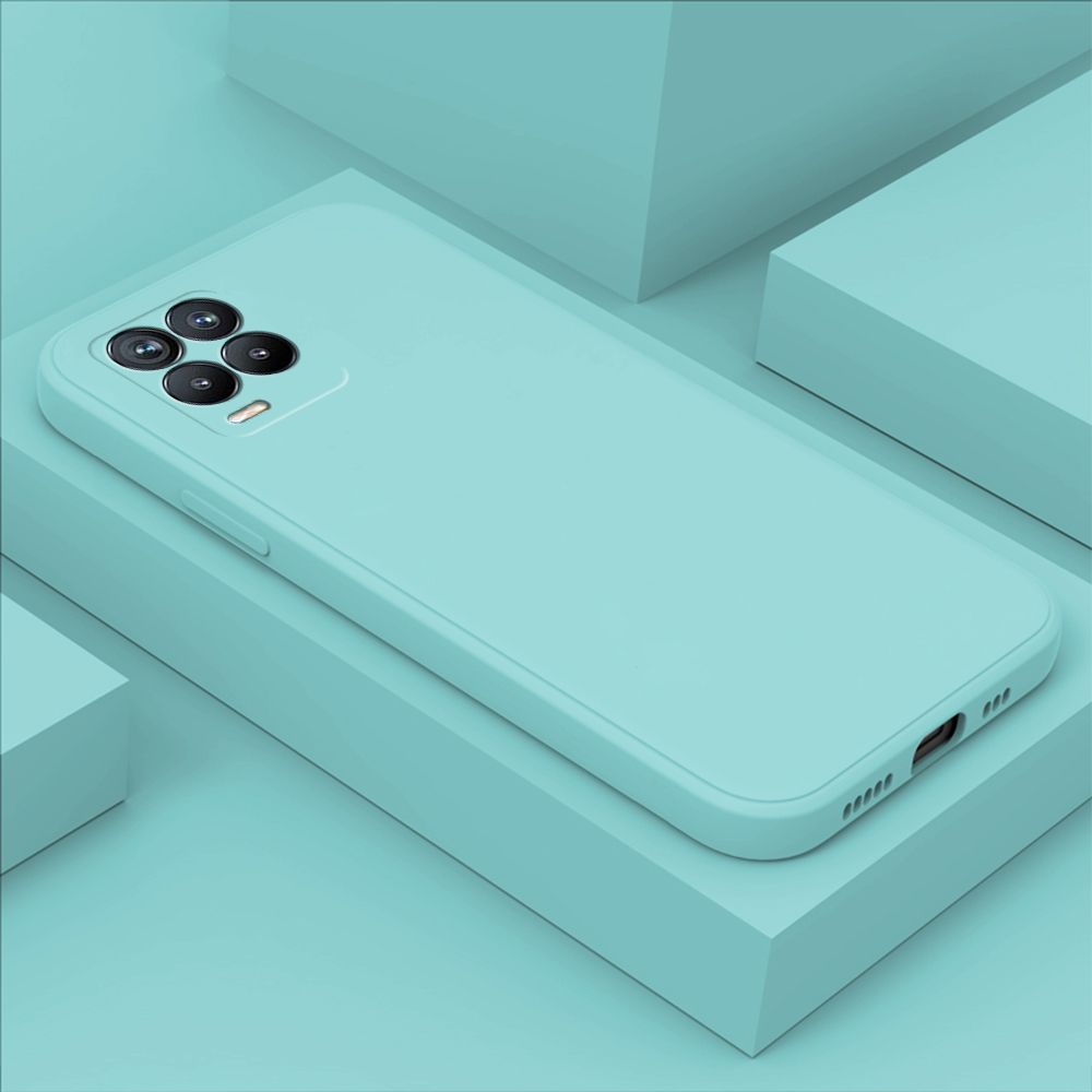 Hontinga for Realme 8 4G / 8 Pro Case Thin Soft Luxury Square Liquid Silicone Phone Case Candy Cover