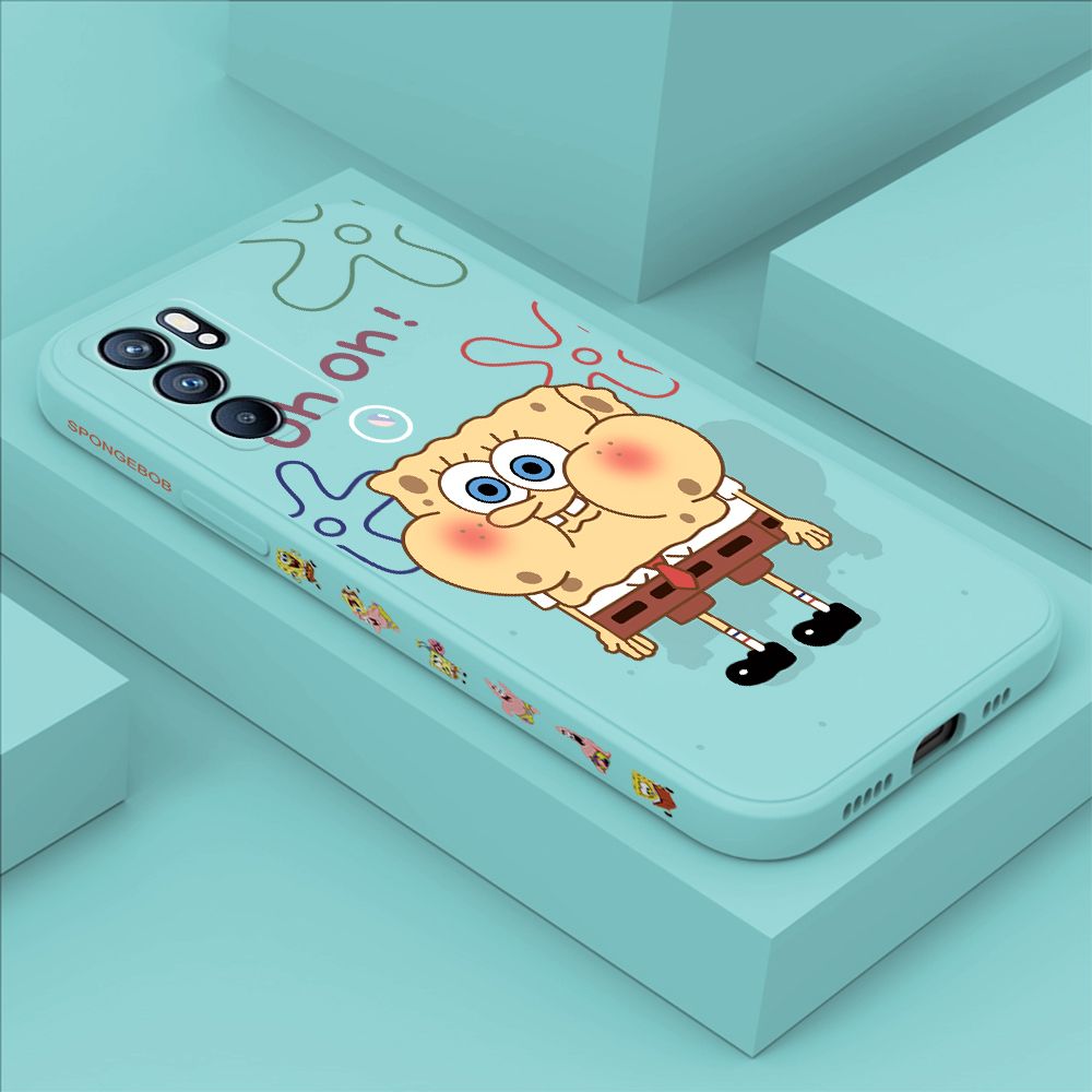 ZeroQiQi for OPPO Reno6 5G Case Cartoon Anime Side Printing Cases Soft Liquid Silicone Phone Cover