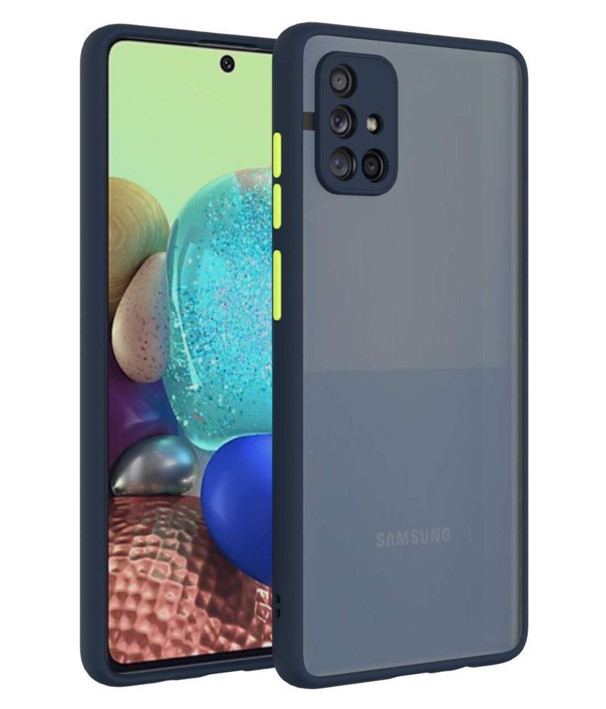 For Samsung Galaxy A71 Camera Protection Smoke case Matte Finish Mobile Back Cover