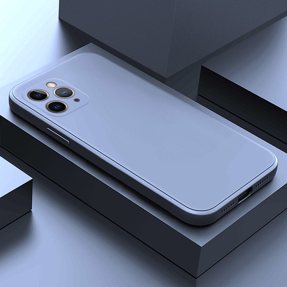 Hontinga for iPhone 11 Pro Max Case Thin Soft Luxury Square Liquid Silicone Phone Case Candy Cover
