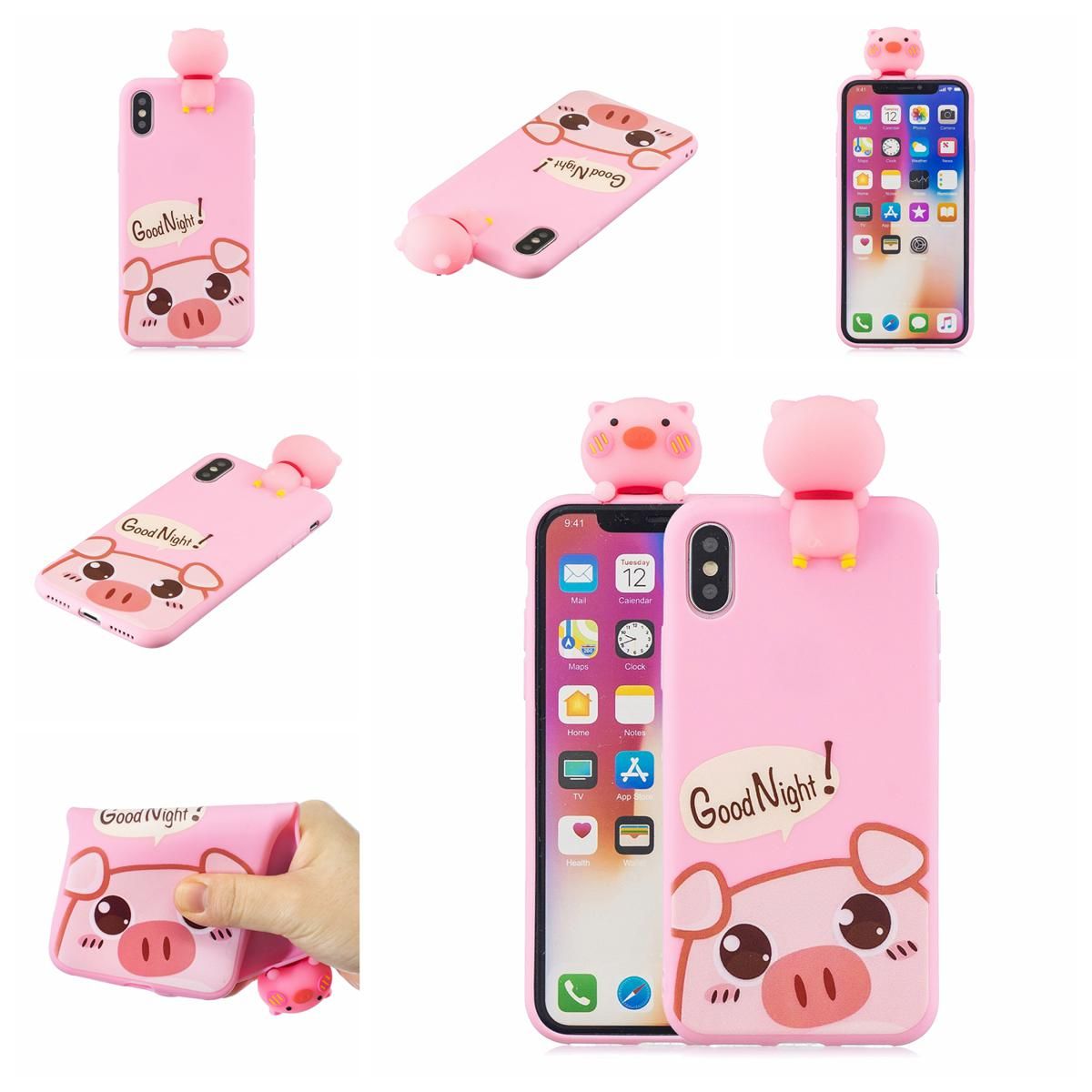 For OPPO realme 2 pro 3D Cute Coloured Painted l PU Anti-scratch Non-slip Protective Cover Back Case