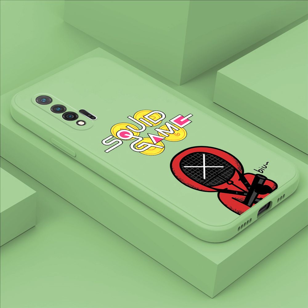 ZeroQiQi for Huawei Nova 6 Case Fashion Cartoon Electric Baton Judge Role Phone CoverSquare Liquid Silicone Trend Phone Case