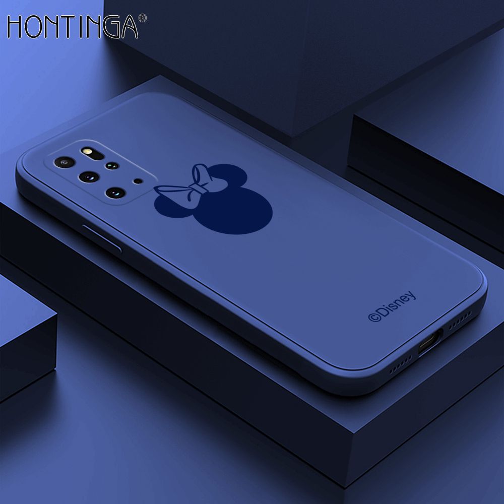 Hontinga for Samsung Galaxy S20 Plus Case Cartoon Mouse Phone Case Soft Square Edge Silicone Cases Full Lens Cover Shockproof Protection Cover