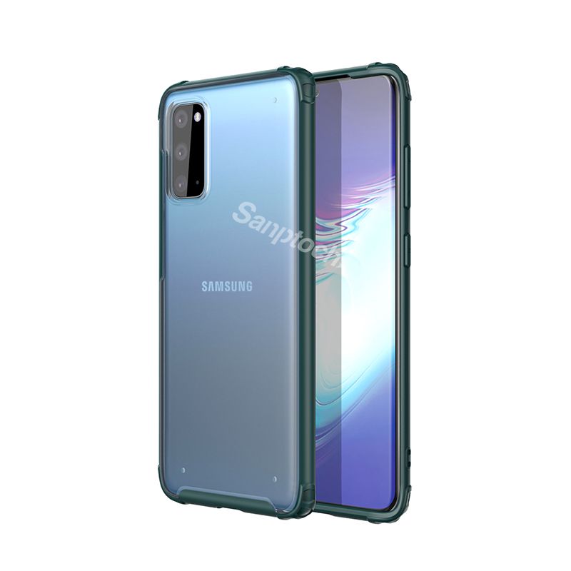 Sanptoch Frosted Shockproof Phone Case For Samsung Galaxy S10 S20 Plus Ultra S10E Matte Transparent Back Cover For Samsung Note 10 Pro Anti-Fingerprint Protective Casing