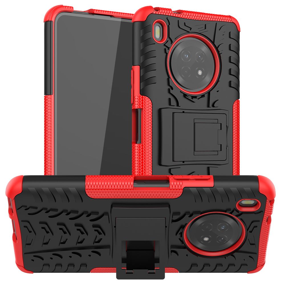 Heavy Duty Armor Tough Hybrid Shockproof Dual Layer Kickstand Protective Case Cover For Huawei Y9A
