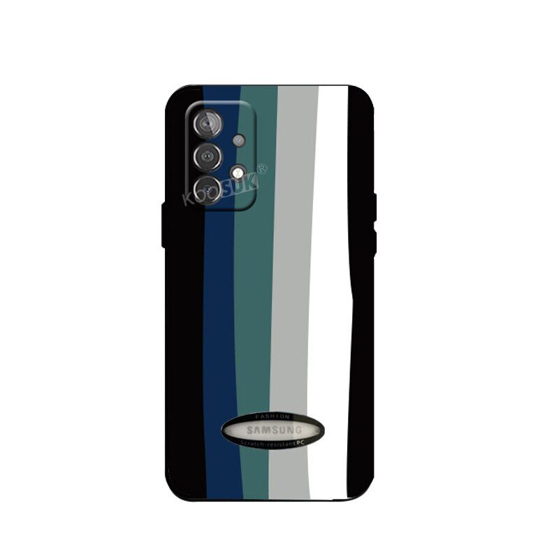 Case For Samsung Galaxy A52 A22 M32 A32 A12 M12 A72 4G 5G Rainbow Soft Silicone Phone Back Cover With Clear Logo Hole