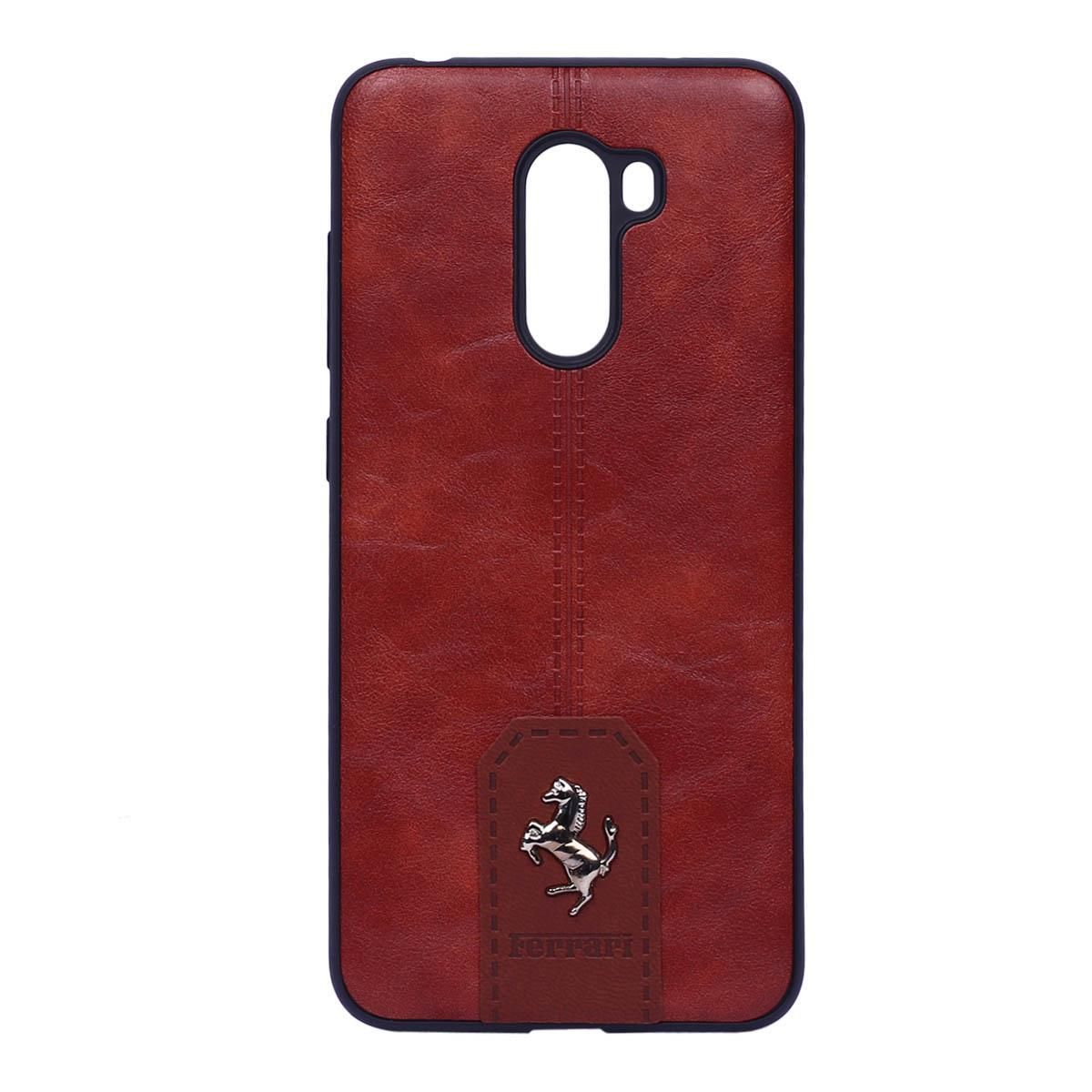 Ferrari Back Cover For Xiaomi Poco F1-Coffee