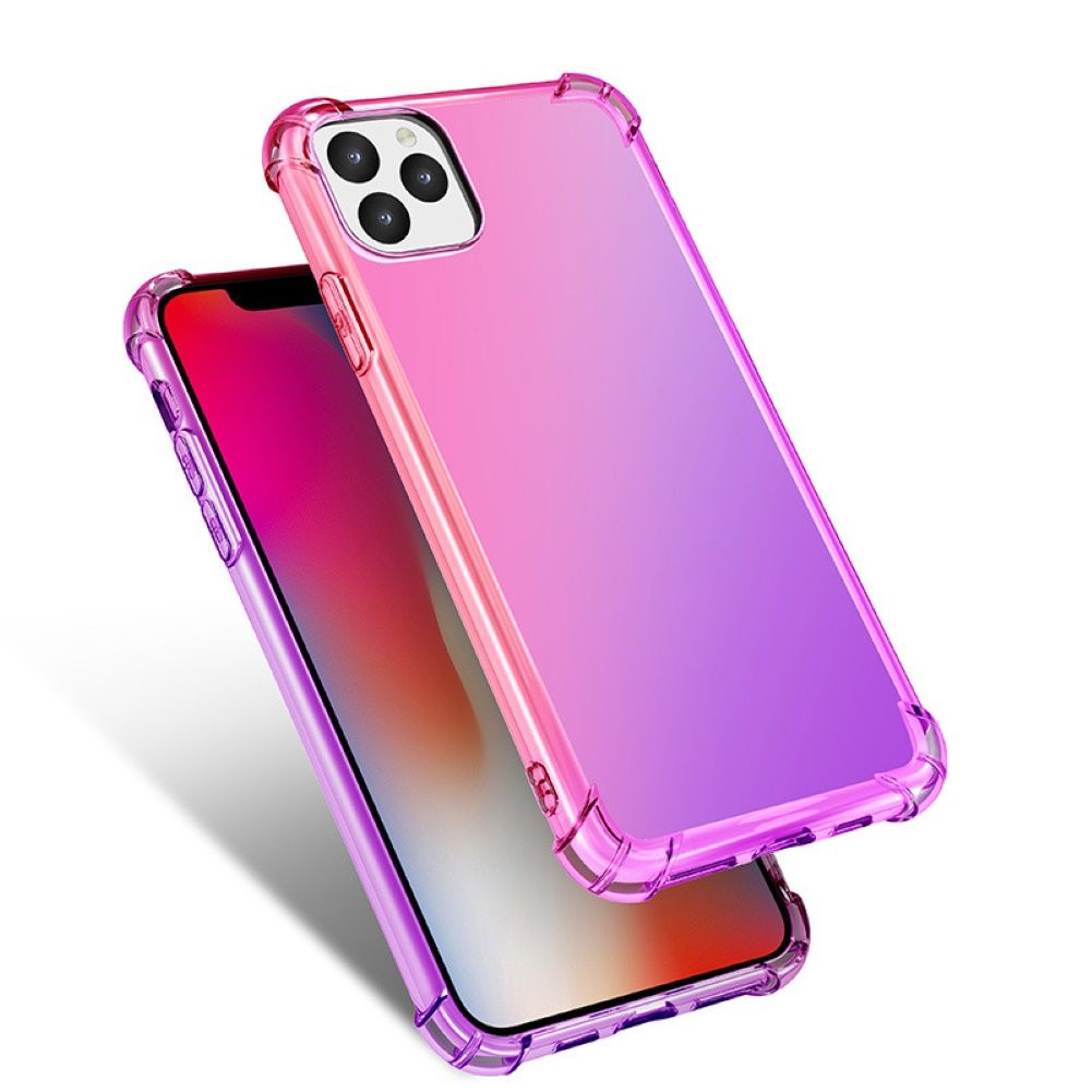 Shockproof Gradient Color Phone Back Case Cover Shell for iPhone 11 Pro Max