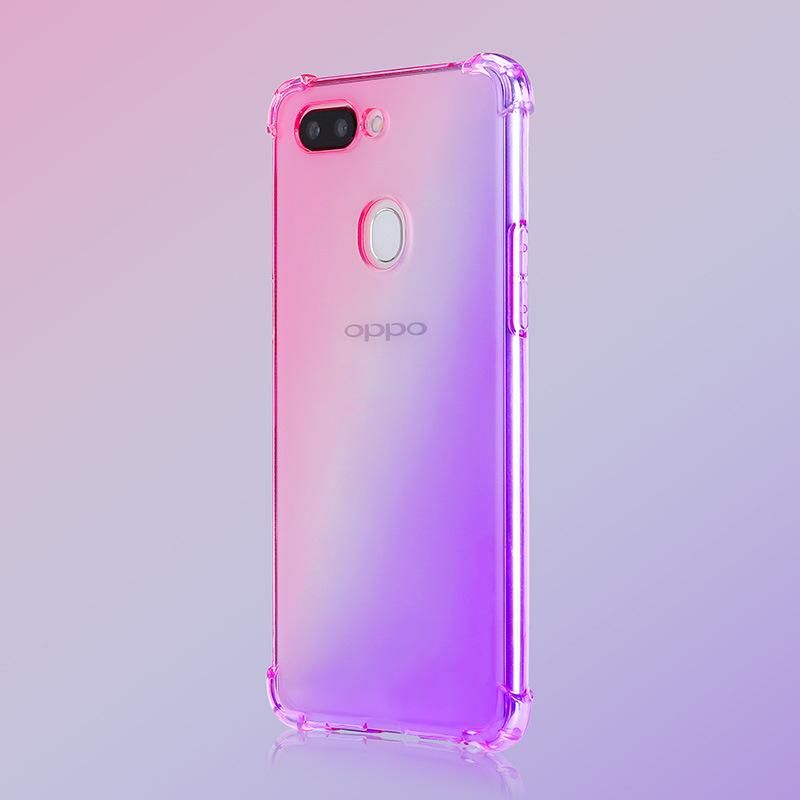 new design phone case for girls boy men For OPPO F7 Gradient Color Case Cover Soft TPU Silicone Phone cases Back Cover Shockproof Casing