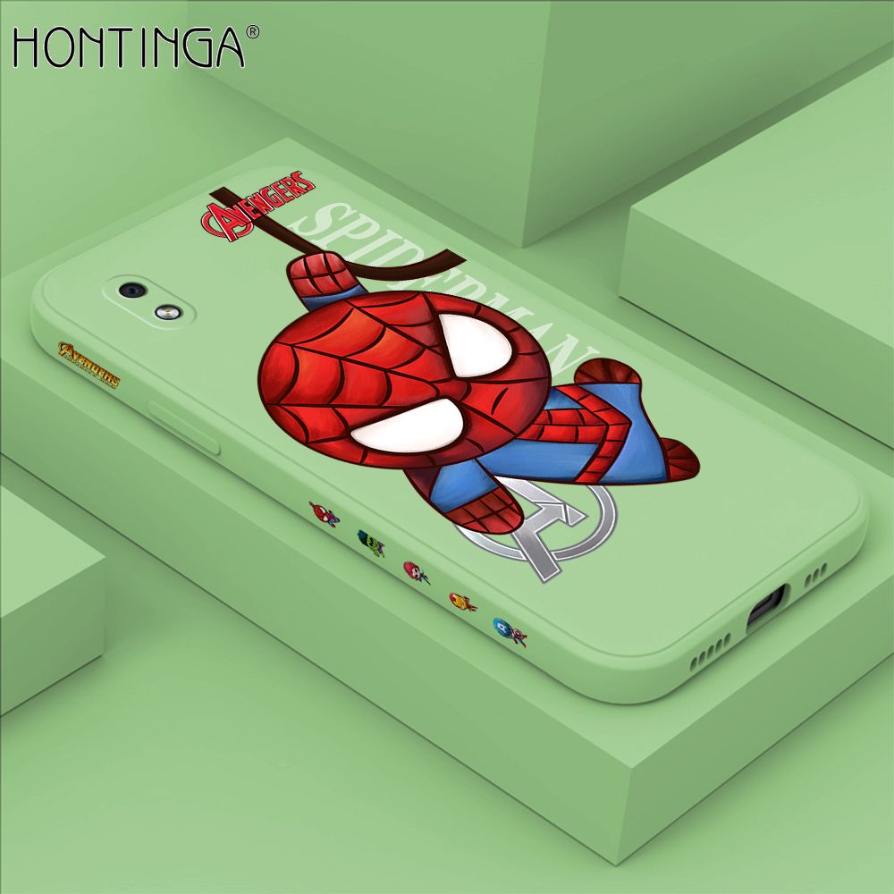 Hontinga for Samsung A01 Core Case Side Design Cartoon Little Spider Back Cover Soft Square Edge Pattern Liquid Silicone Trend Phone Cases
