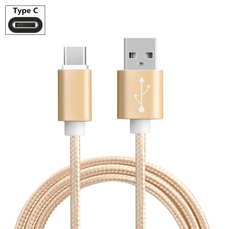 USB Type C Cable Nylon Braid 2A Fast Type-C Charging Data Cable for Samsung S10 S9 S8 NOTE 9 8 LG Oneplus 7 6 5 USB-C Cable