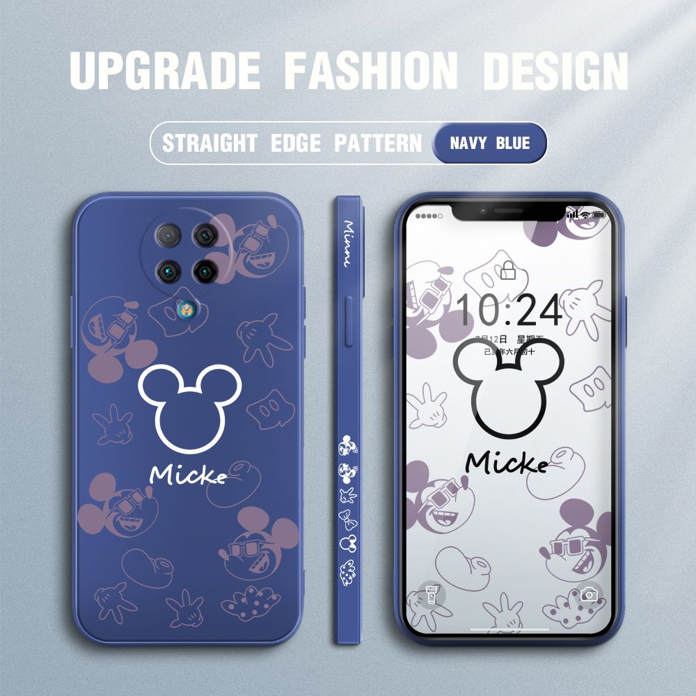 Jizetin for Xiaomi Redmi K30 Pro ZooM Case Creative Printing Pattern Side Design Phone Case Square Edge Pattern Liquid Silicone Cases Full Cover Camera Shockproof Protective Case