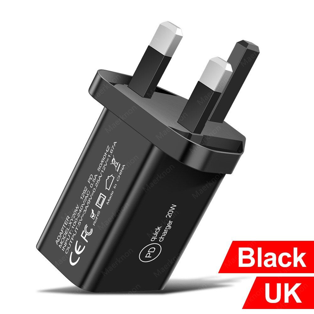 20W USB C PD Charger For iPhone xr 12 Pro Max Phone Portable Type C Fast Charging Super Si Adapter For Macbook Air 2020 Charger