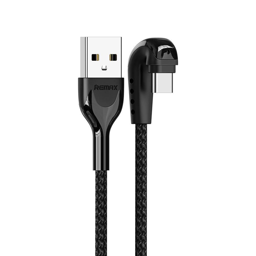 REMAX Universal U-Shaped Elbow Fast Charging USB To Type-C / Lightning Gaming Data Cable Cord