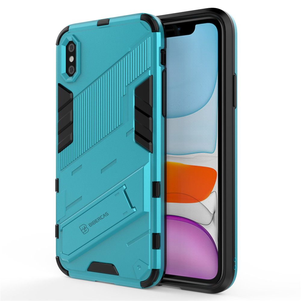 For Apple iPhone X/XS Case Camera Protection Back Cover Bumper with Kickstand Phone Stand Hardcase