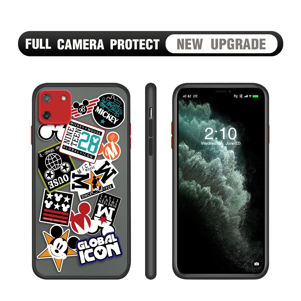 Hontinga for Realme C11 Case Travel Poster Camera Shockproof Protection Cases Edge Frosted Transparent Phone Cover