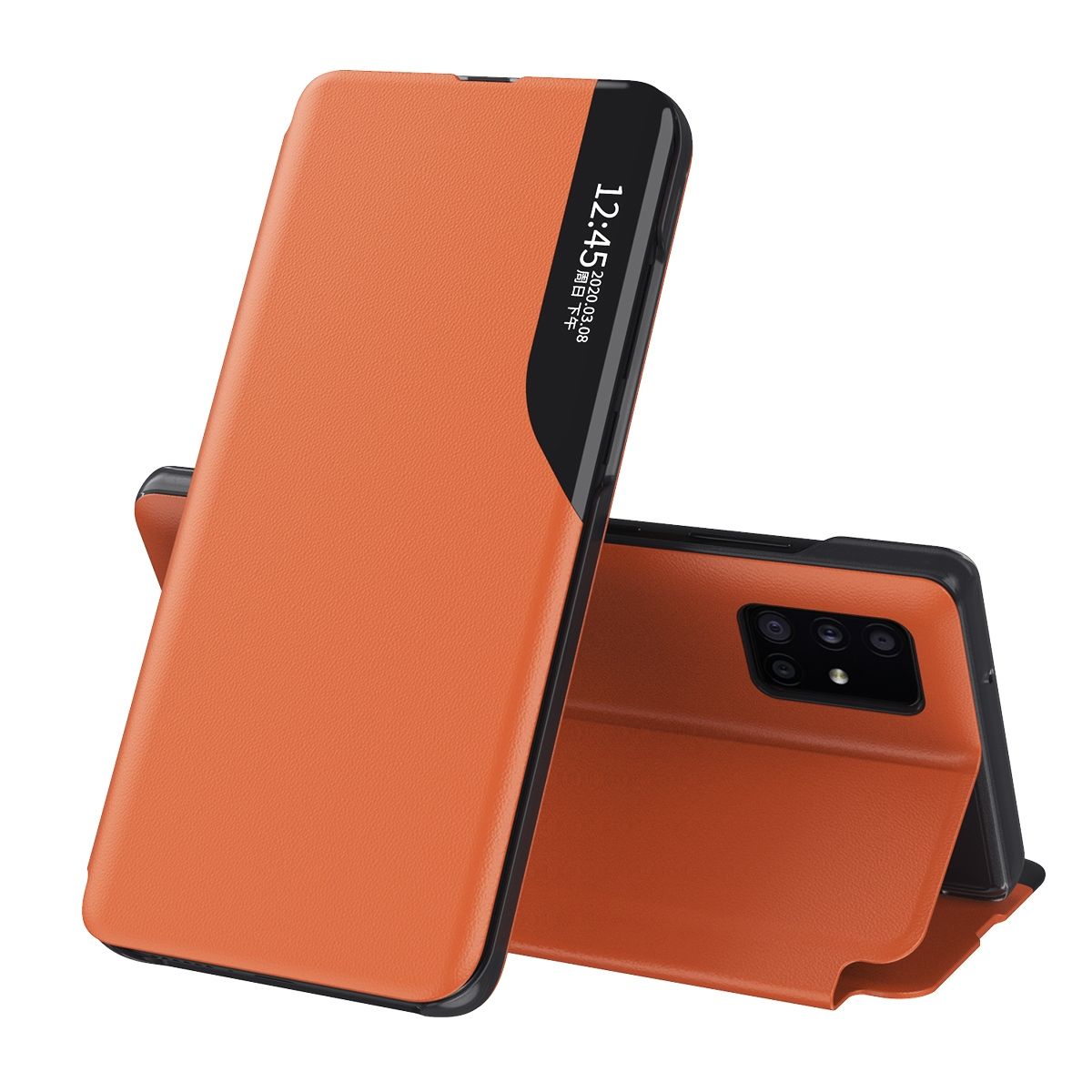 For Samsung Galaxy A31 Smart View Window Flip Stand Cover PU Leather Protective Case