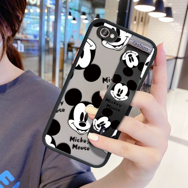 UCUC for Vivo V5 Plus Wrist Strap Case Cute Mouse Avatar Wristband Printing Cover Shockproof Ultra Thin Phone Case