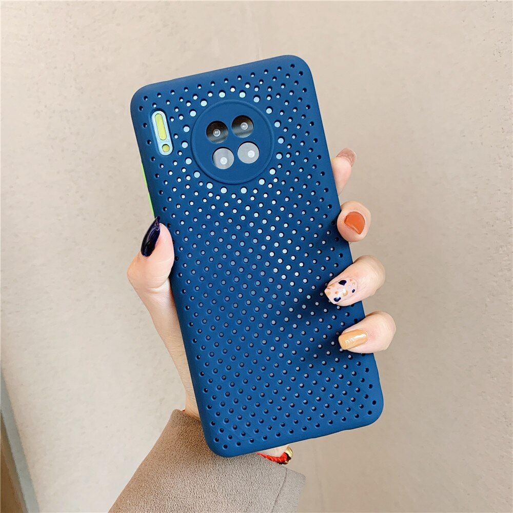 Heat Dissipation Breathable Case For Samsung S21 Ultra S20 Plus 01 A10 A20 A30 A40 A50 A51 A70 A71 Cooling Ultra Slim Soft Cover
