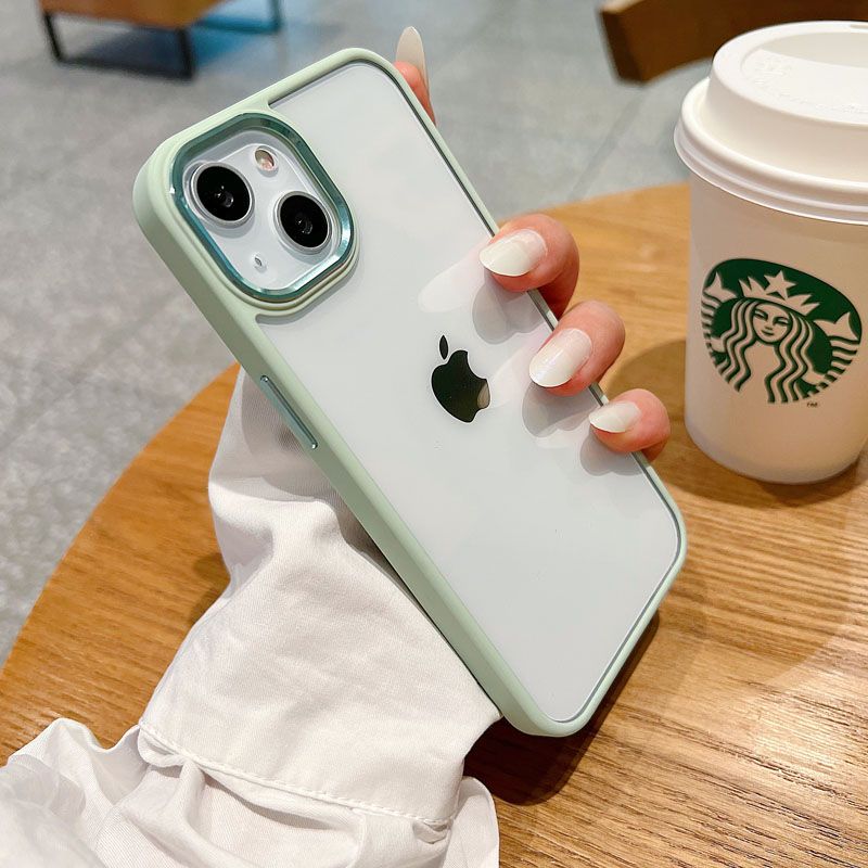 Luxury Transparent Shockproof Armor Case For iPhone 13 12 11 Pro Max X XR XS 7 8 Plus SE2 Metal Camera Protection Hybrid Cover