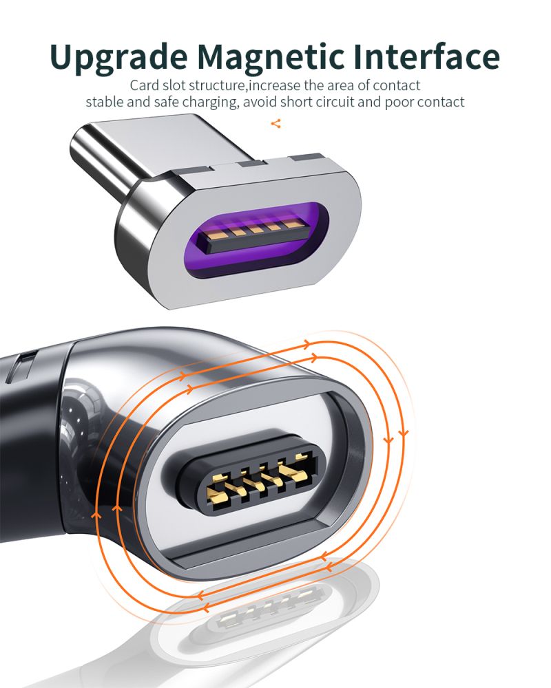 Essager 100W USB Type C Magnetic Adapter Type-C Male To USB C Female Magnet Connector For Mackbook Pro Huawei USB-C brand new and good quality