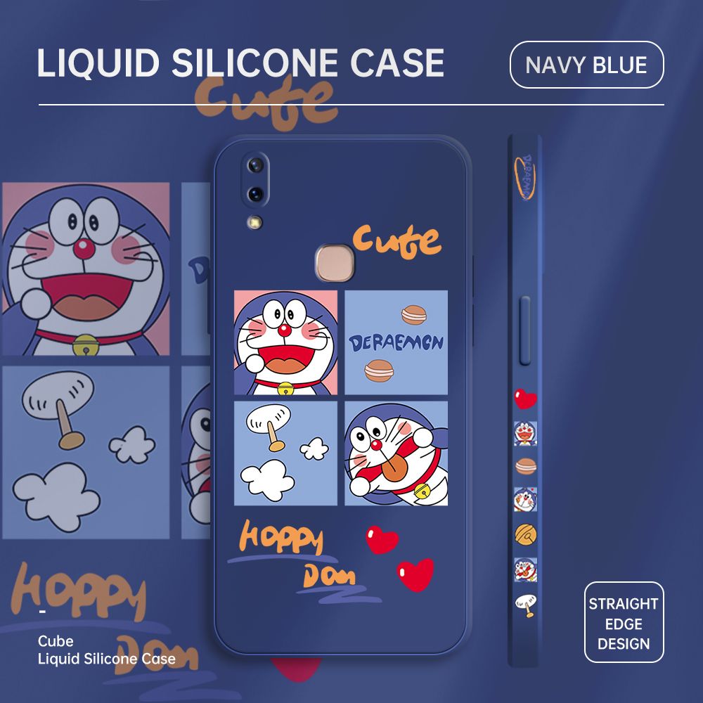 ZeroQiQi for Vivo V9 Case Cartoon Cat Phone Cover Soft Full Lens Protection Case Ultra Thin Soft Liquid Silicone Phone Case
