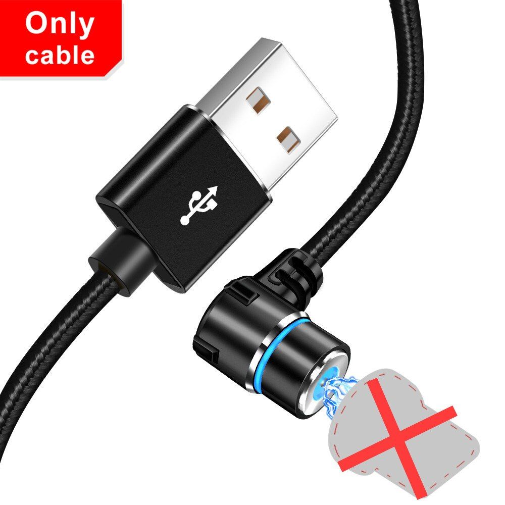 OLAF Fast Charging Magnetic 90 Degree Type C Micro USB Cable For Iphone 7 X XS Max For Redmi Note 7 Mi 8 For Huawei P20 lite pro