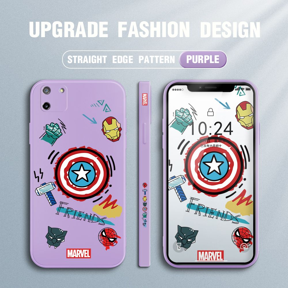 UCUC for Realme C11 Back Cover Creative Shield Ultra Thin Soft Luxury Square Multicolor Liquid Silicone Phone Case