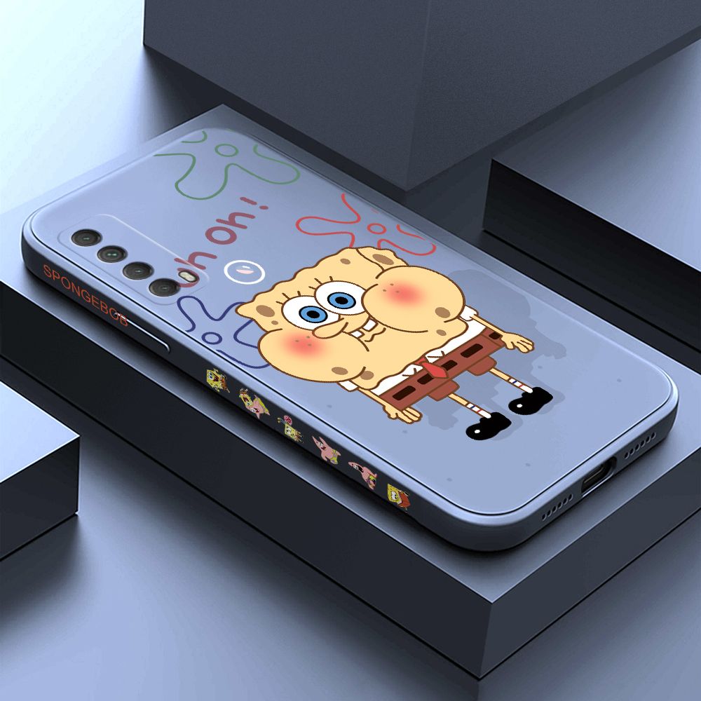 ZeroQiQi for Huawei Y7A Case Cartoon Anime Side Printing Cases Soft Liquid Silicone Phone Cover