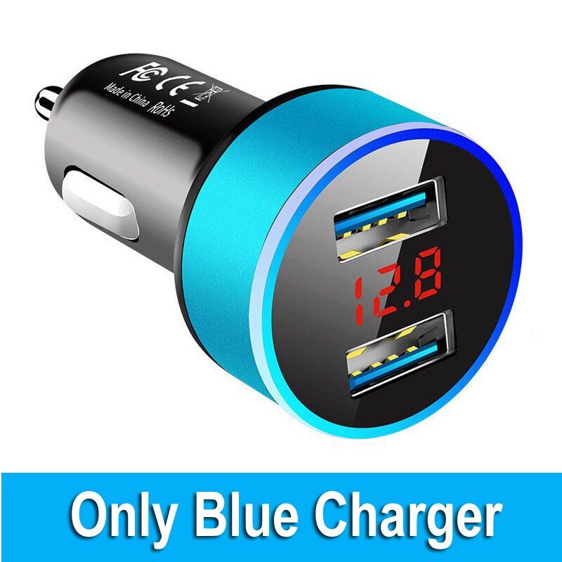 Fast Car Charger For Xiaomi Mi 11 10 9 8 Lite SE A2 A3 9T Dual USB Phone Charger Adapter USB Type-C Cable For Huawei Samsung