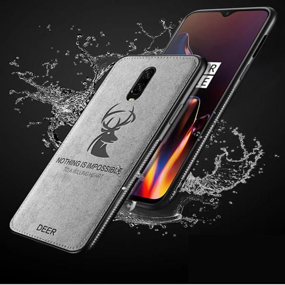Deer Black Cover For Oneplus 6T (16t) -Ash