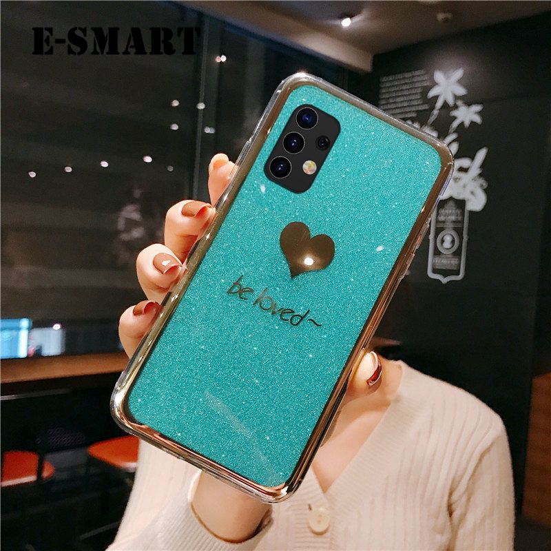 For Samsung Galaxy A52S 5G Case Fashion Couple Cases Bling Gold Glitter Be Loved Soft Silicone Protector Cover Samsung A52S 5G Back Cover