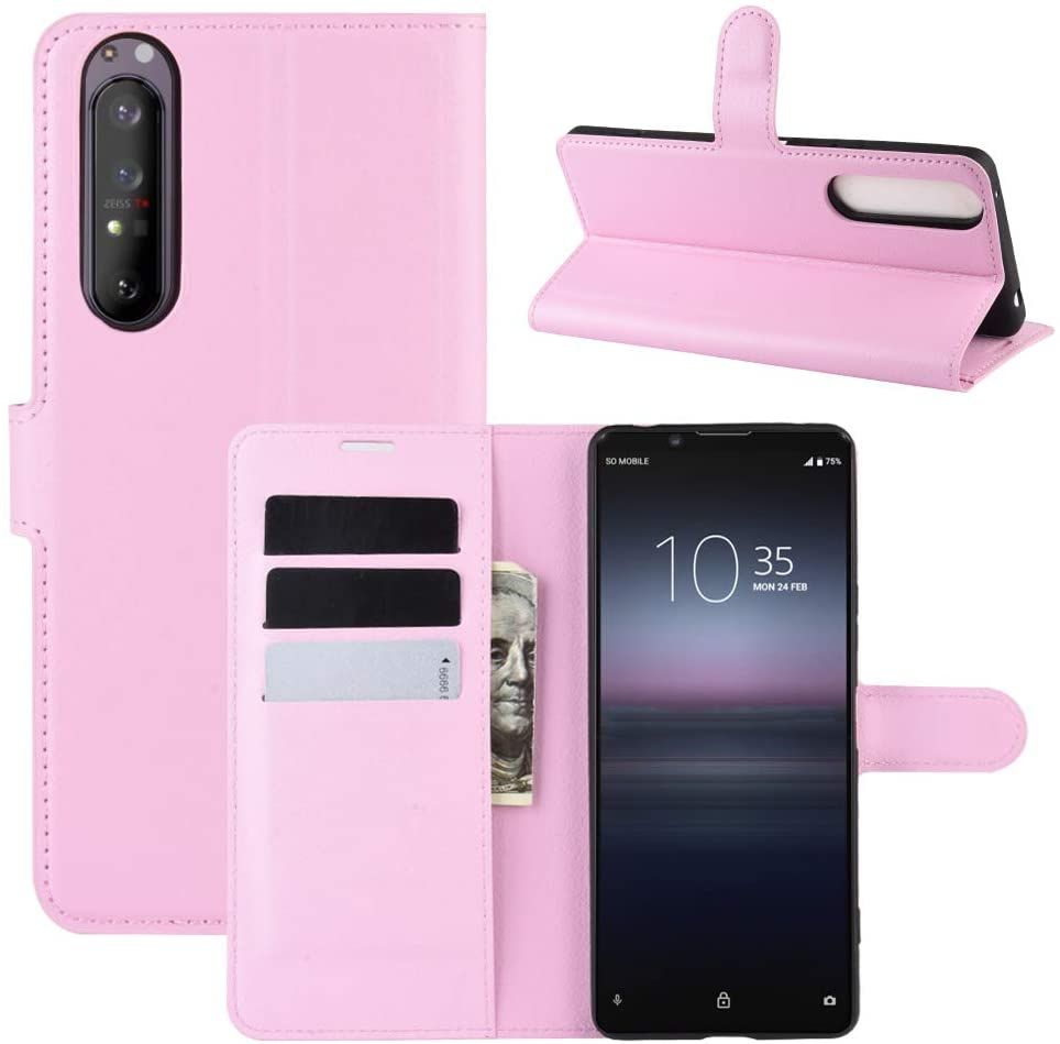 for Sony Xperia 1 II Case, PU Leather with Card Holder Case Wallet Flip with Stand Cover Protective Shell for Sony Xperia 1 II Phone Case