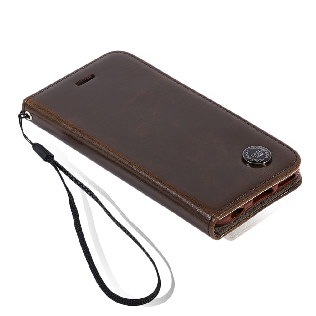 Luxury Pu Leather Mobile Phone Flip Wallet Phone Case Suitable For Iphone 6/6S Brown