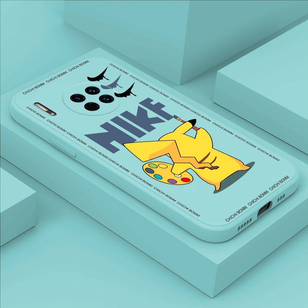 Hontinga for Huawei Mate30 Case Fashion Cartoon Animals Phone Case Phone Case Soft Square Edge Silicone Cases Full Lens Cover Shockproof Protection Cover