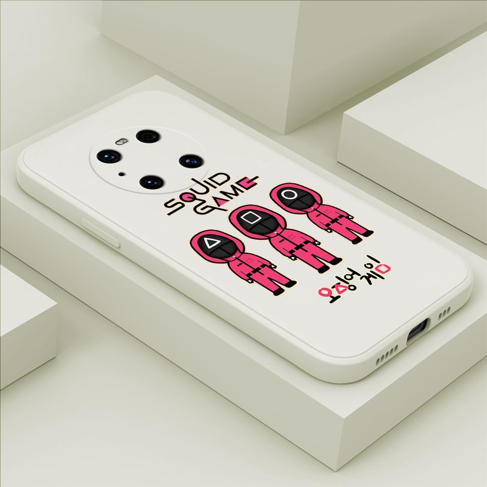 ZeroQiQi for Huawei Mate 40 Pro Plus Case Trend Cartoon Korean Squid Phone Cover Liquid Silicone Case Phone Protective Case