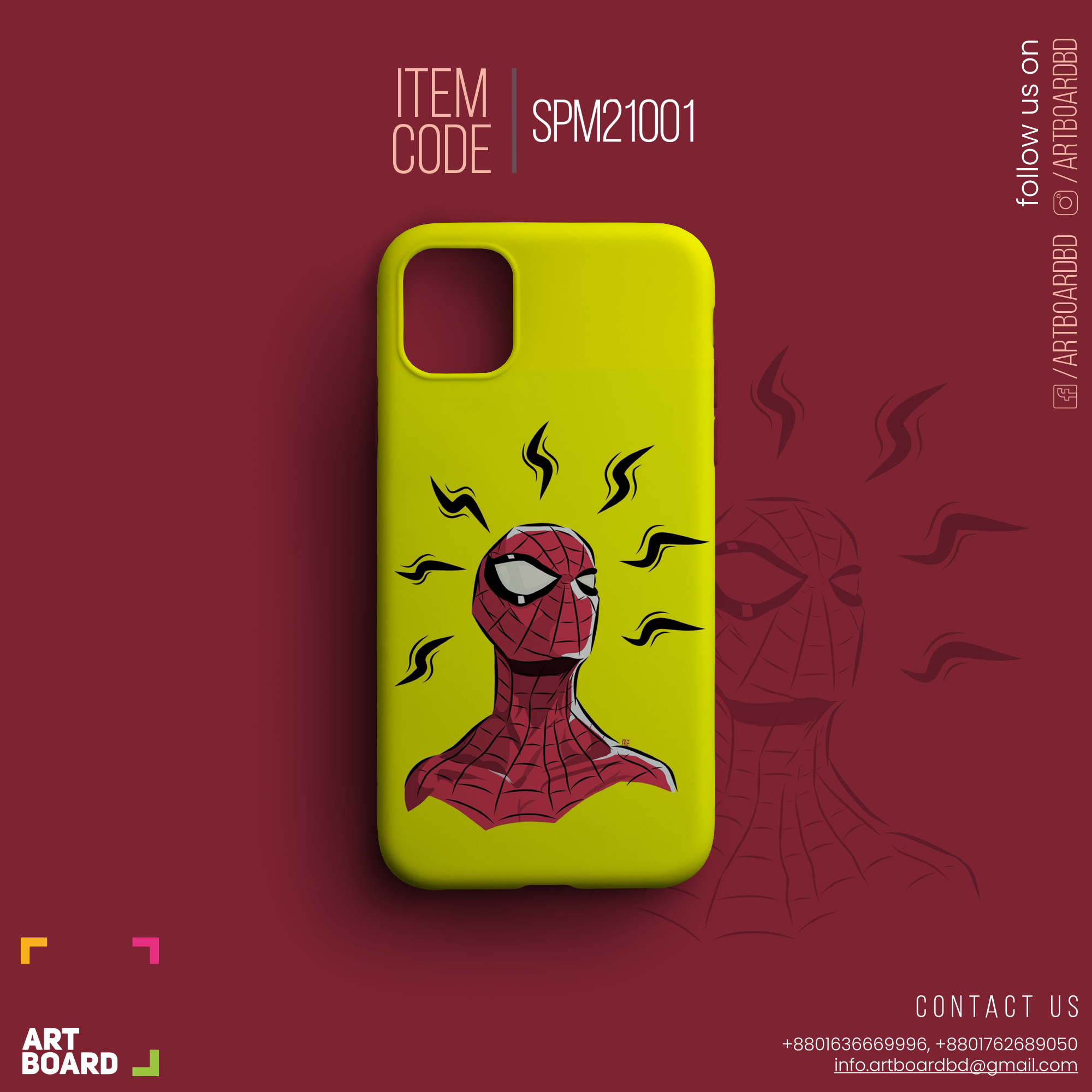 Spider Man Hard Plastic and Silicon Phone Case SPM21002