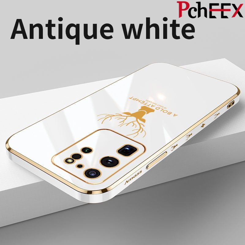 For Samsung Galaxy S20 Ultra Phone Case, Aesthetic Drop Resistant Straight Edge Electroplated Soft Shell