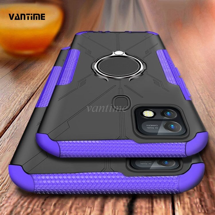 Vantime for Infinix Smart 5 Pro Case Hard Hybrid stand holder Cover
